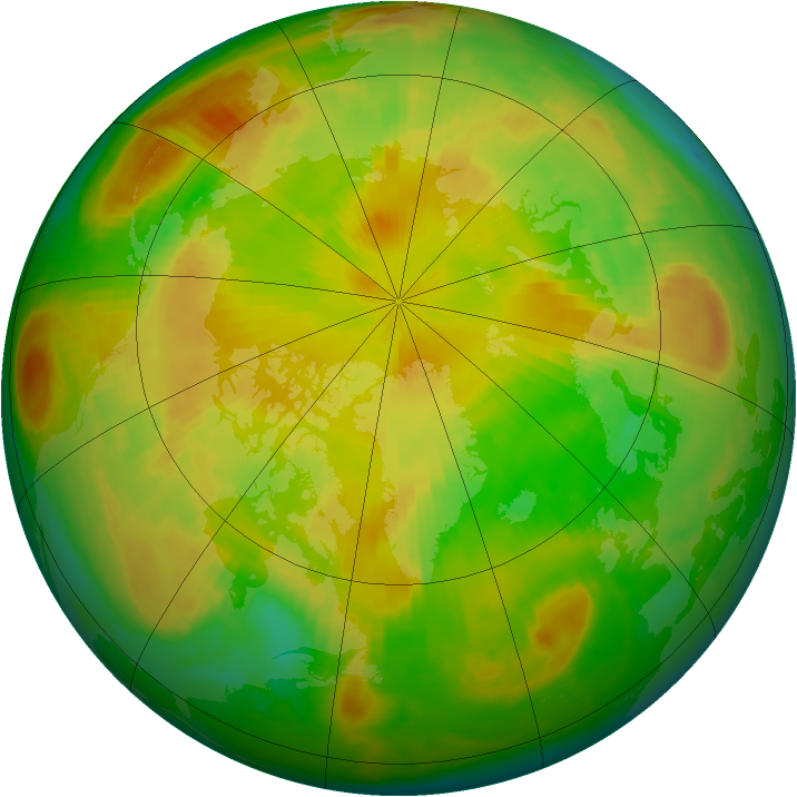 Arctic ozone map for 13 May 2000